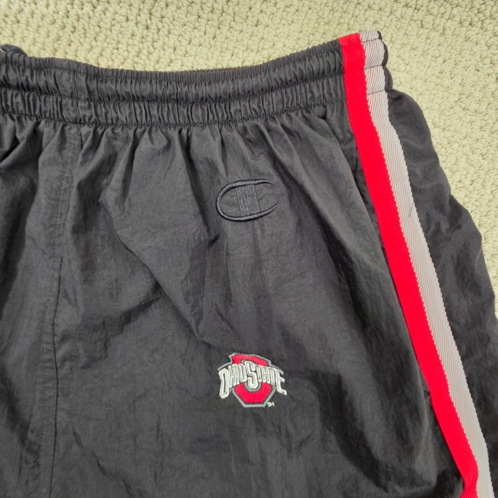 Vintage Champion Ohio State Buckeyes Black Nylon Windbreaker Track Pants Mens XL - Picture 5 of 12